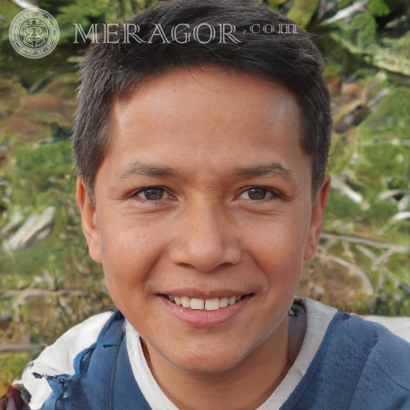 Фейковый портрет улыбающегося мальчика для игры Лица мальчиков Темнокожие Детские Мальчики