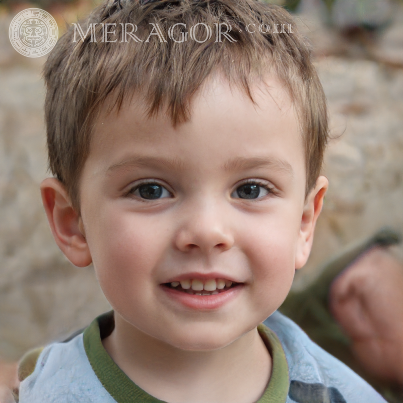 Retrato falso de un chico lindo para Tinder | 0 Rostros de niños Europeos Rusos Ucranianos