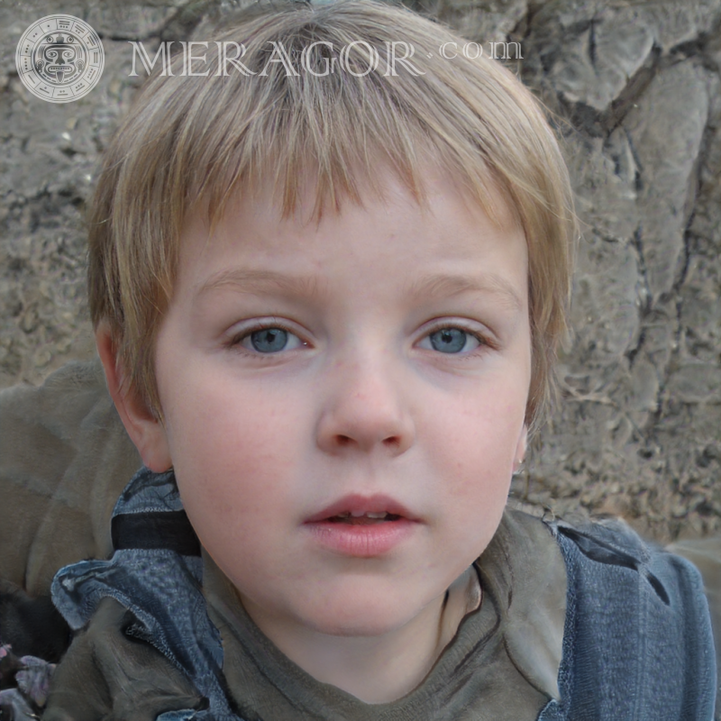 Fake portrait of a cute blond boy for Baddo Faces of boys Europeans Russians Ukrainians