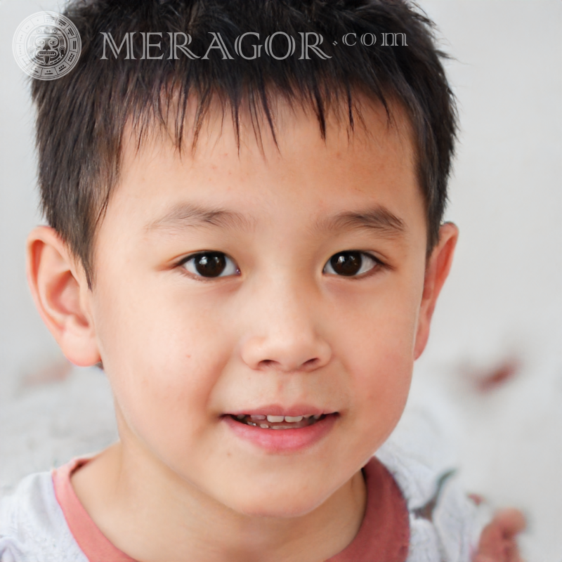 Cara falsa de chico lindo para chats Rostros de niños Asiáticos Vietnamita Coreanos