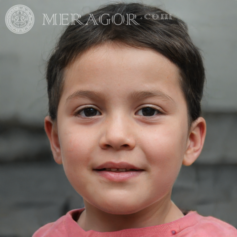 Cara falsa de un chico lindo para TikTok en Meragor.com Rostros de niños Europeos Rusos Ucranianos