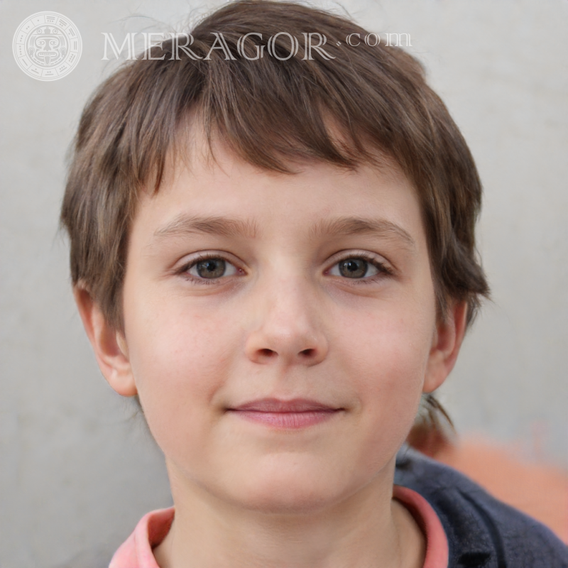 Faux visage de petit garçon pour TikTok sur Meragor.com Visages de garçons Européens Russes Ukrainiens