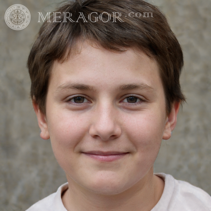Fake face of a cute boy for Pinterest on Meragor.com Faces of boys Europeans Russians Ukrainians