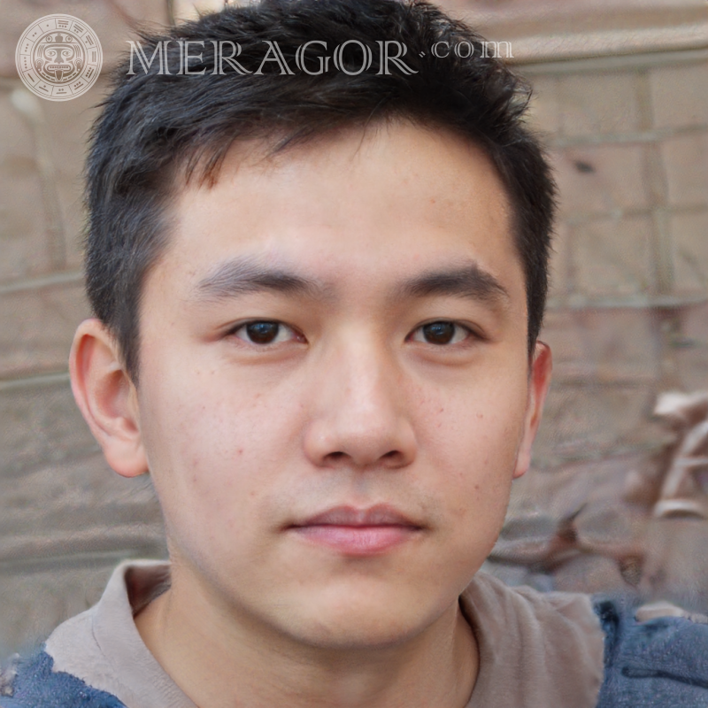 Faux visage un simple garçon pour Vkontakte sur Meragor.com Visages de garçons Asiatiques Vietnamien Coréens