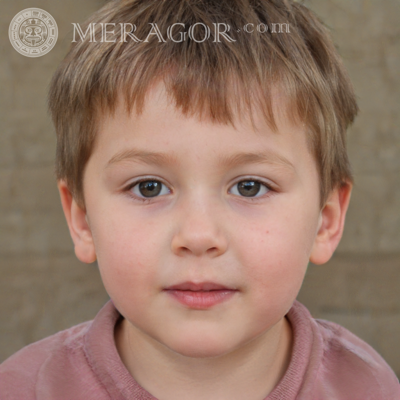 Foto von echten Jungen 5 Jahre alt Gesichter von Jungen Europäer Russen Ukrainer