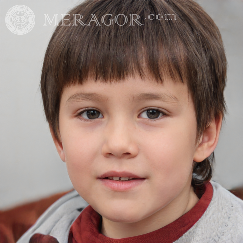 Télécharger la photo du visage un garçon de 6 ans Visages de garçons Européens Russes Ukrainiens