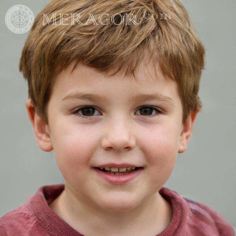 Завантажити фото особи милого хлопчика створеної генератором Особи хлопчиків Європейці Російські Українці