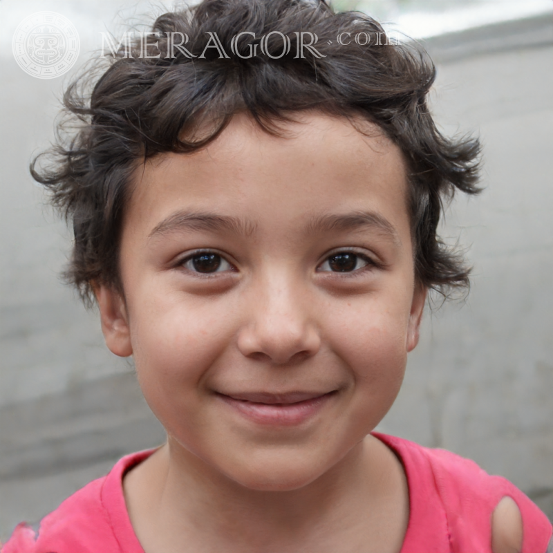 Téléchargez une photo du visage un petit garçon créée par le générateur Visages de garçons Européens Russes Ukrainiens