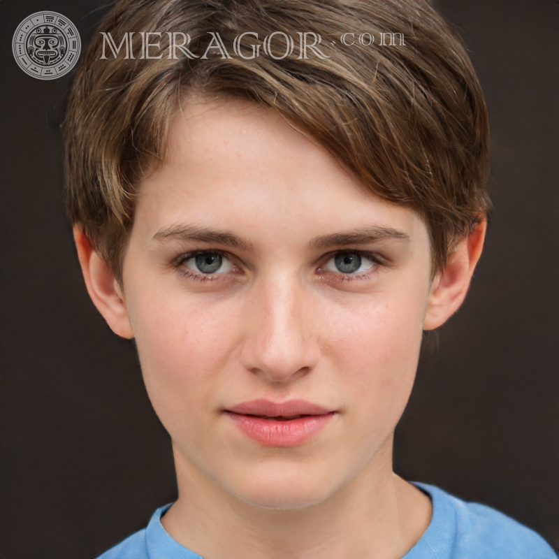 Baixe uma foto do rosto de um menino para um site de anúncios | 0 Rostos de meninos Europeus Russos Ucranianos