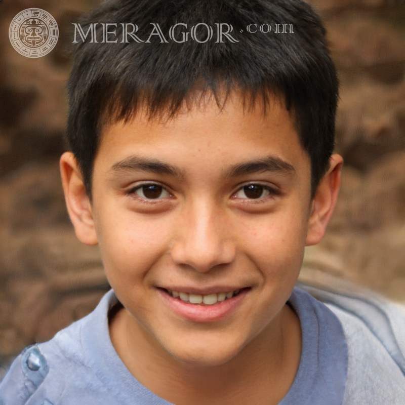 Download a photo of the face of a cheerful boy for the ad site Faces of boys Arabs, Muslims Babies Young boys