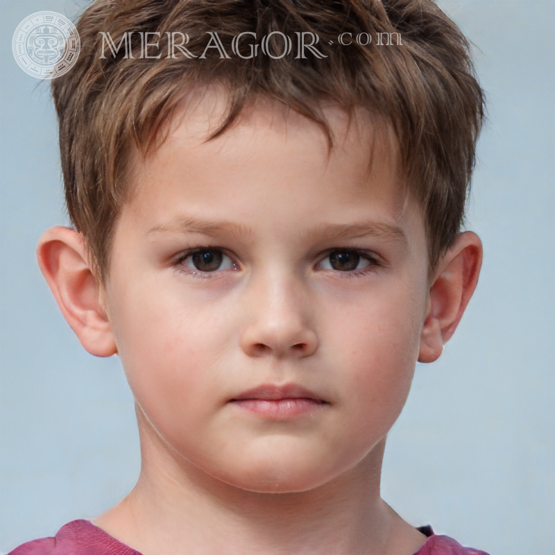 Download a photo of a little boy's face for a messenger Faces of boys Europeans Russians Ukrainians