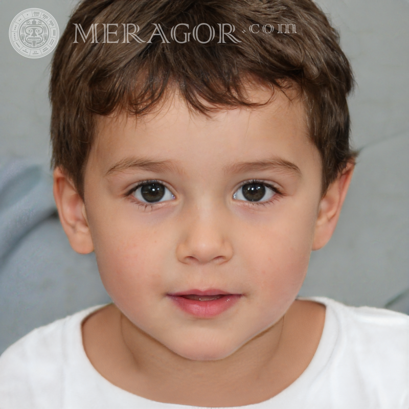 Baixe a foto do rosto de um garotinho fofo para documentos Rostos de meninos Europeus Russos Ucranianos
