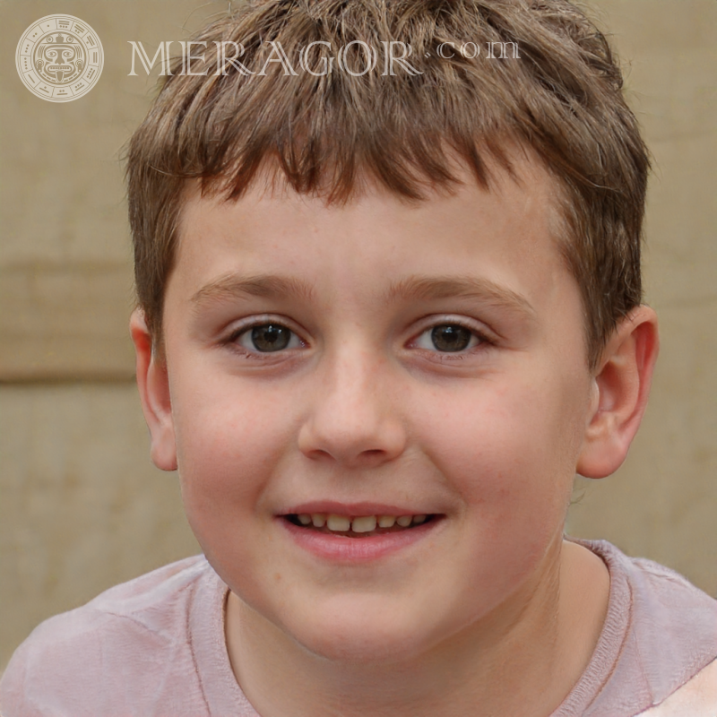 Download a photo of the face of a cute brown-haired boy for documents Faces of boys Europeans Russians Ukrainians
