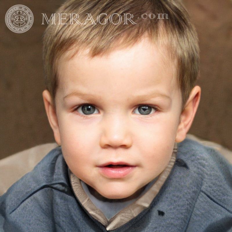 Baixe a foto do rosto aleatório de um garotinho fofo | 0 Rostos de meninos Europeus Russos Ucranianos