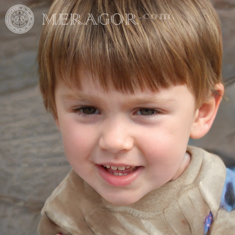 Laden Sie ein Foto des Gesichts eines süßen Jungen auf Ihr Konto herunter Gesichter von Jungen Europäer Russen Ukrainer