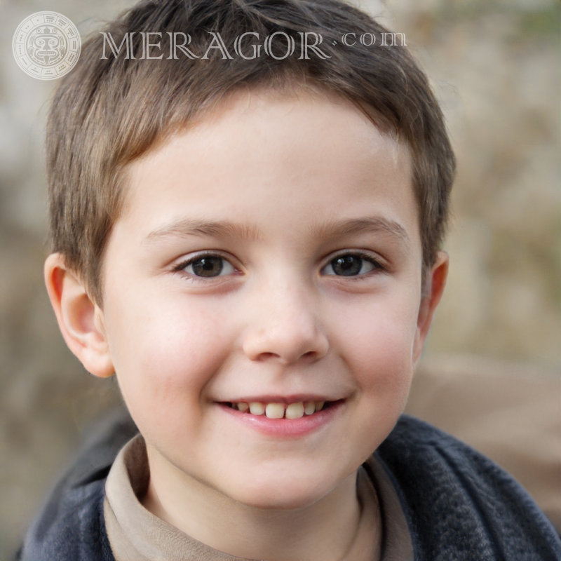 Laden Sie ein Foto des Gesichts eines süßen kleinen Jungen auf die Registrierungsseite herunter Gesichter von Jungen Europäer Russen Ukrainer