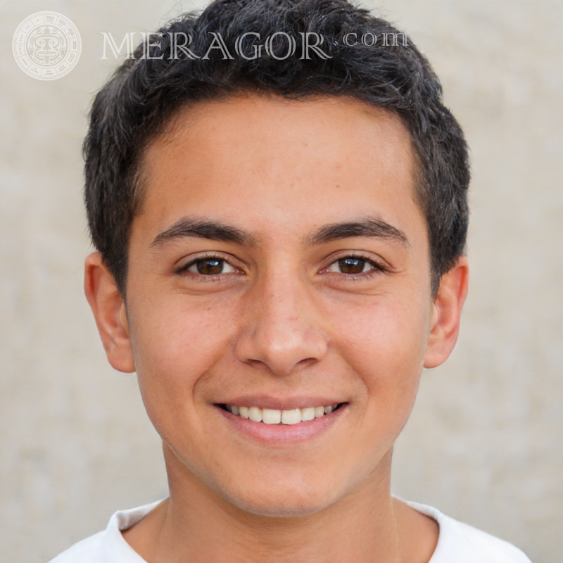 Lächelnder Junge Gesicht Foto-Download Zufallsgenerator-Generator Gesichter von Jungen Araber, Muslime Kindliche Jungen