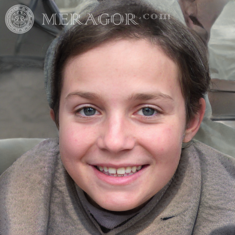 Download photo of the face of a cheerful boy generator Meragor Faces of boys Europeans Russians Ukrainians