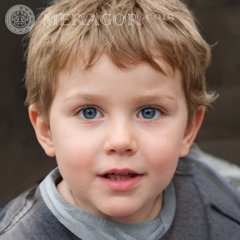 Baixe a foto do rosto de um lindo menino gerador Meragor Rostos de meninos Europeus Russos Ucranianos