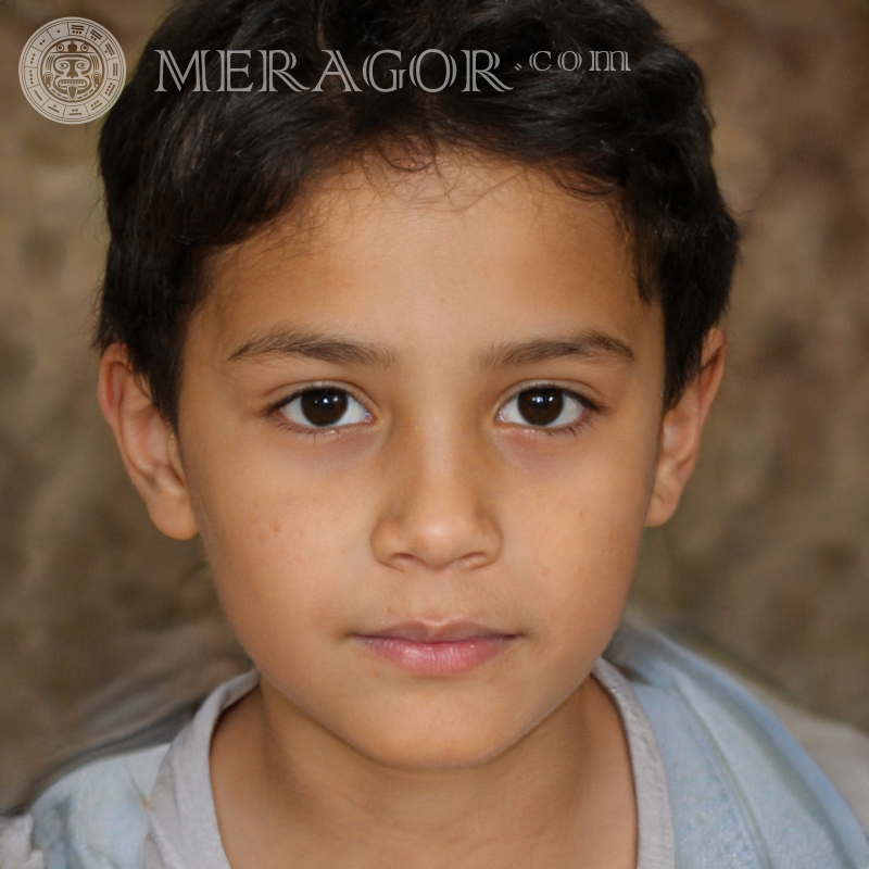 Descargue una foto de la cara de un chico lindo para su autorización Rostros de niños Árabe, musulmán Infantiles Chicos jóvenes