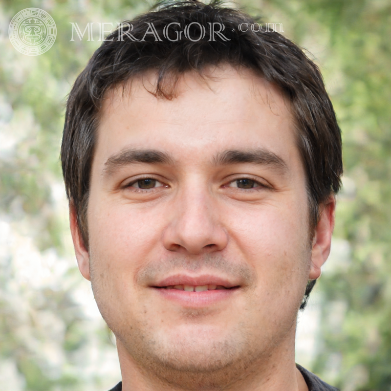 Foto com um cara em um avatar em uma página Rostos de rapazes Europeus Russos Pessoa, retratos