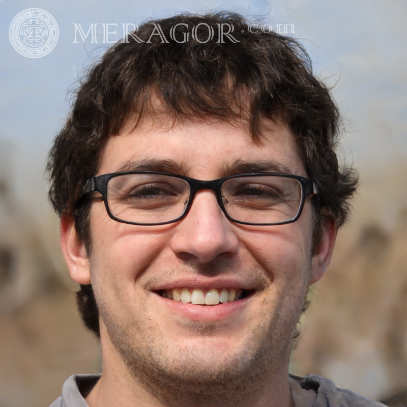 Photo de visage de gars pour le chat | 3 Visages de jeunes hommes Européens Russes Visages, portraits