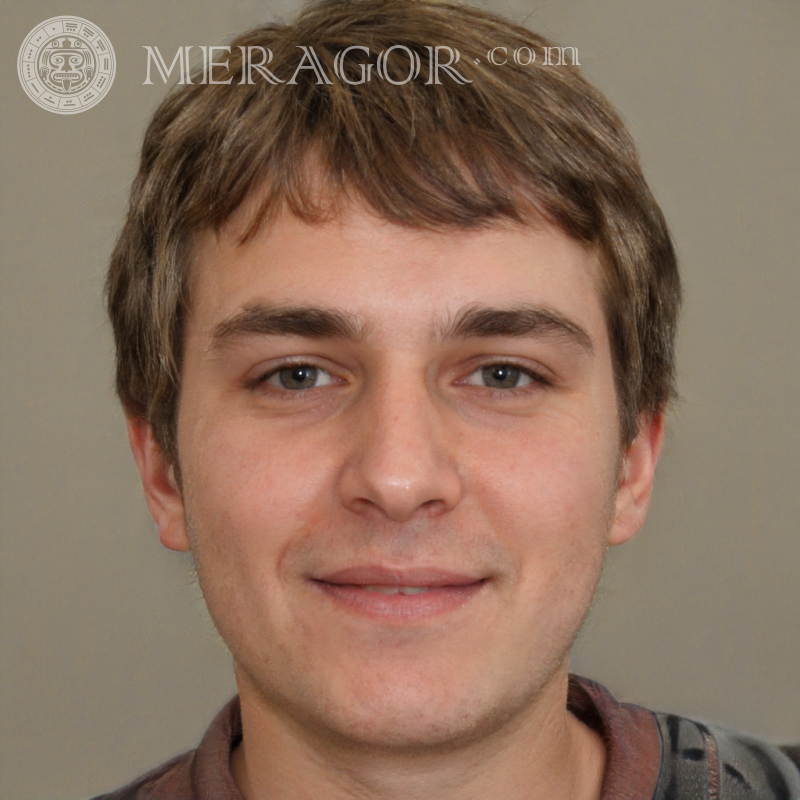 Photo avec un gars sur avatar pour autorisation Visages de jeunes hommes Européens Russes Visages, portraits