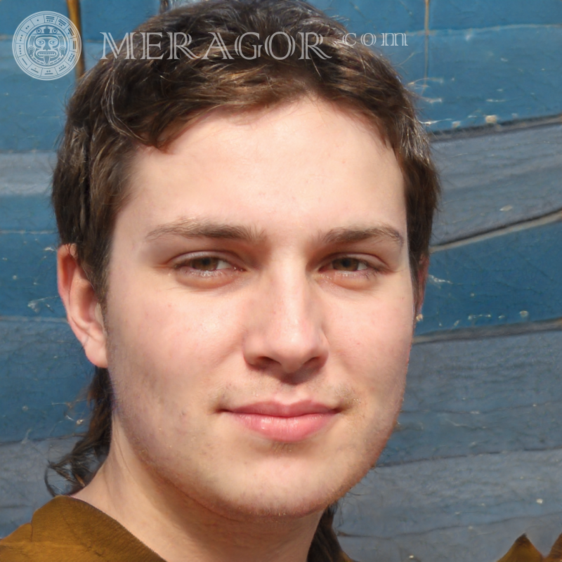 Photo de visage de gars pour autorisation Visages de jeunes hommes Européens Russes Visages, portraits