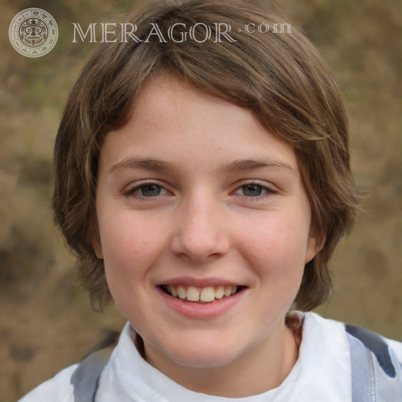 Download a photo of the face of a cheerful boy for the site Faces of boys Europeans Russians Ukrainians