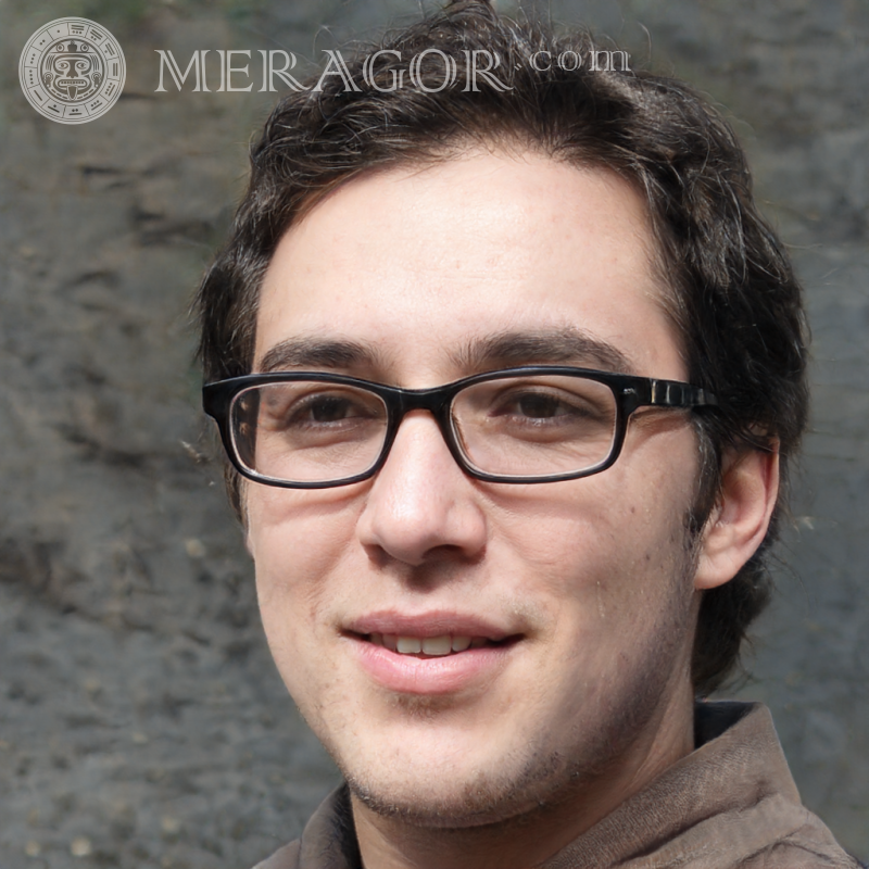 Portrait un mec avec des lunettes télécharger Visages de jeunes hommes Européens Russes Visages, portraits