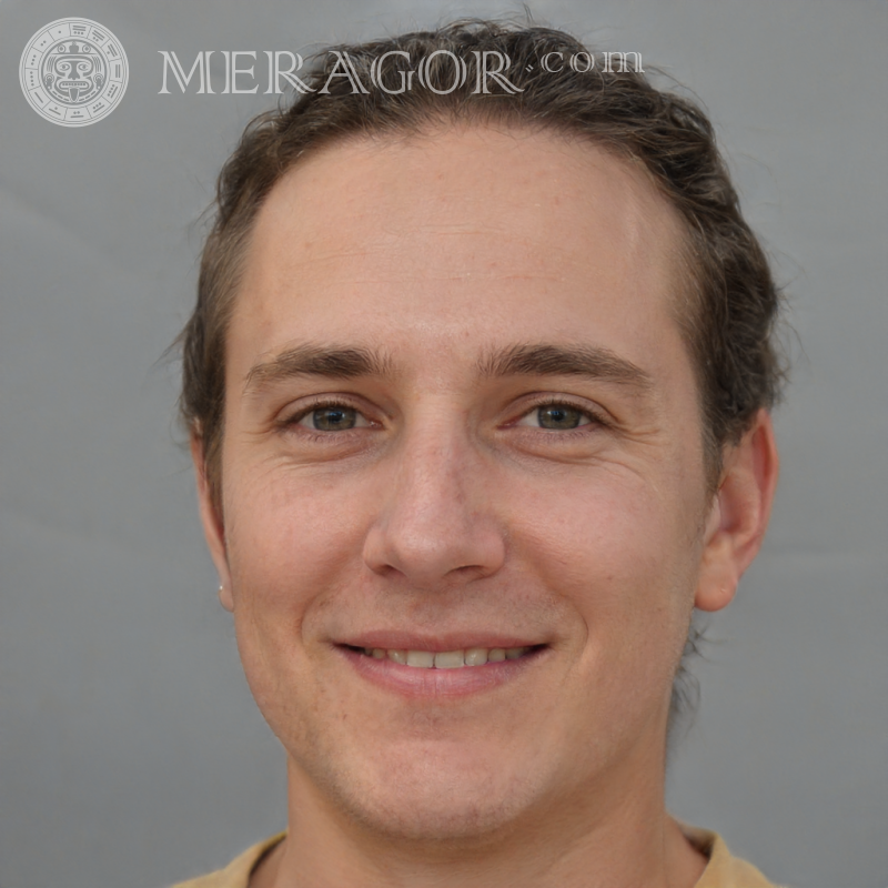 Retrato de um cara de cabelo curto para download de avatar Rostos de rapazes Europeus Russos Pessoa, retratos