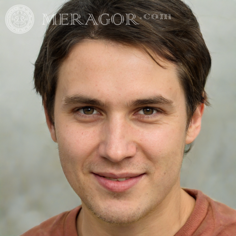 Como criar um retrato de um cara em um avatar online Rostos de rapazes Europeus Russos Pessoa, retratos