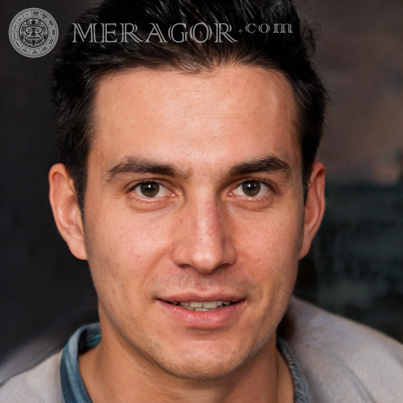 O rosto do cara no retrato do download do avatar Rostos de rapazes Europeus Russos Pessoa, retratos