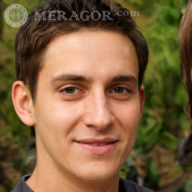 O rosto do cara no avatar de uma fofa Rostos de rapazes Europeus Russos Pessoa, retratos