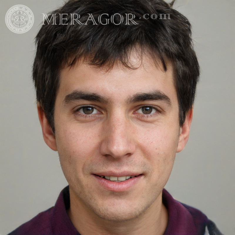 Laden Sie das Gesicht eines Mannes in voller Länge herunter Gesichter von Jungs Europäer Russen Gesichter, Porträts