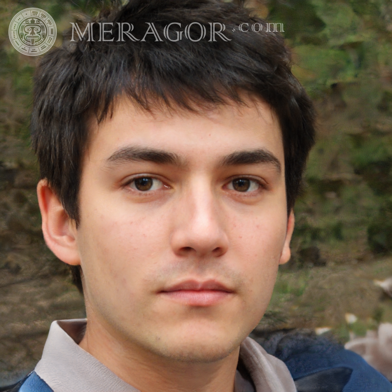 Foto de caras bonitos para foto de perfil Rostos de rapazes Europeus Russos Pessoa, retratos