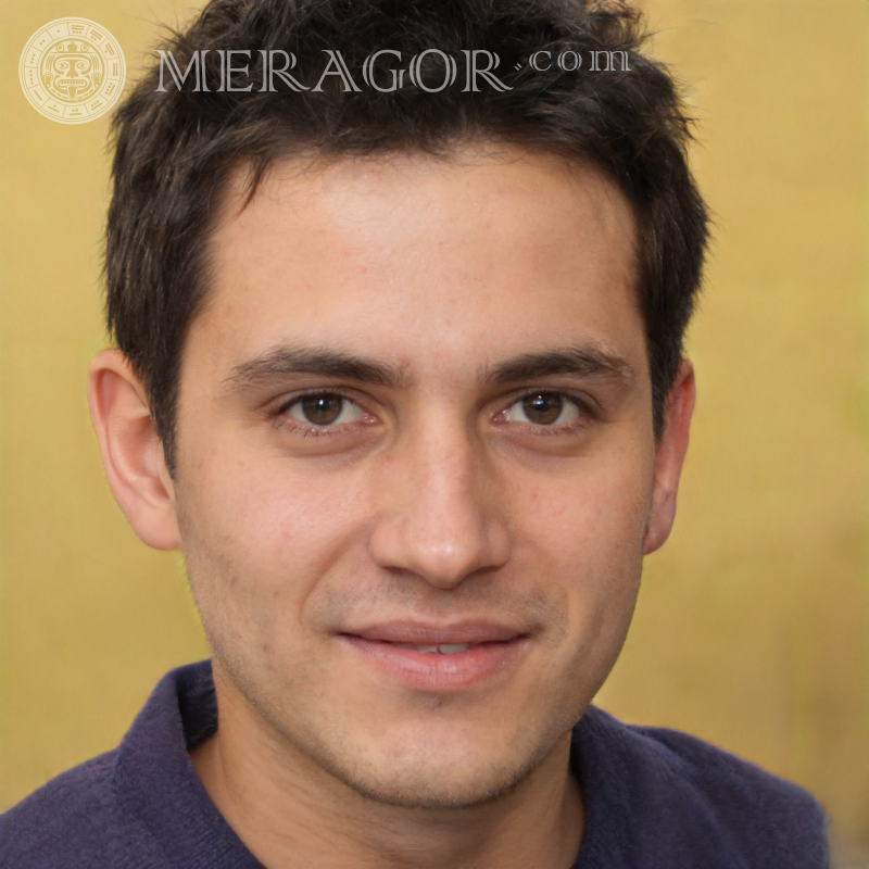 Portrait un mec sur un téléchargement de profil Visages de jeunes hommes Européens Russes Visages, portraits
