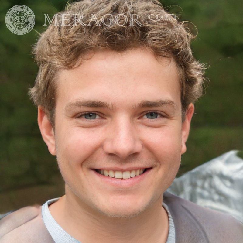 Foto von einem Mann mit blonden Haaren Gesichter von Jungs Europäer Russen Gesichter, Porträts