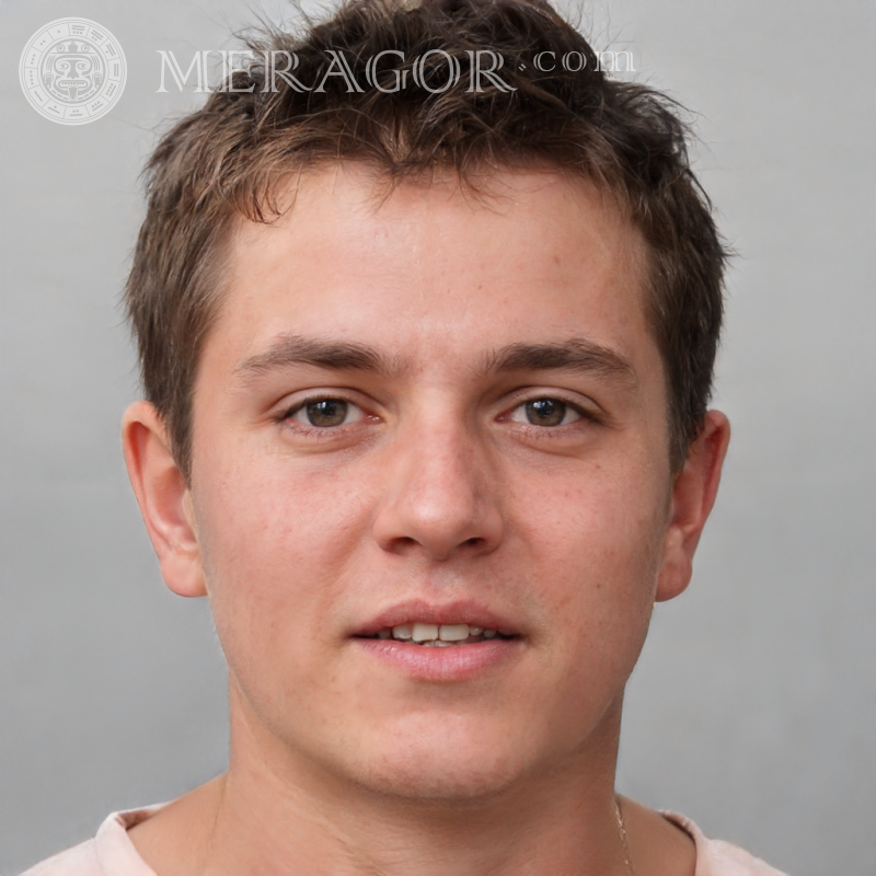 Foto chico de 21 años cara Rostros de chicos Europeos Rusos Caras, retratos