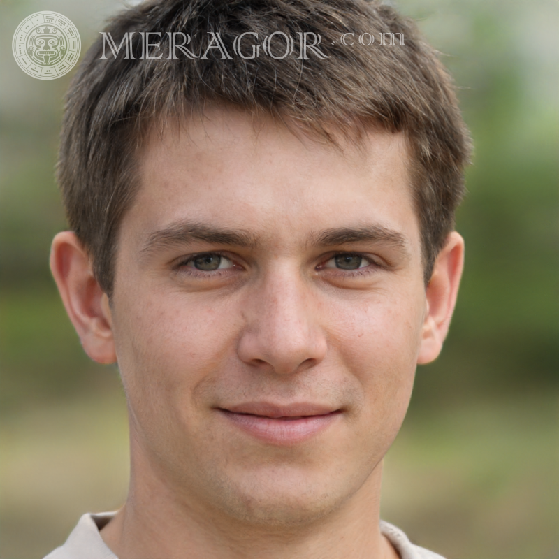 Crie um avatar para um cara do Facebook Rostos de rapazes Europeus Russos Pessoa, retratos