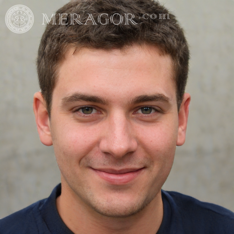 Foto do rosto de um cara de 31 anos | 0 Rostos de rapazes Europeus Russos Pessoa, retratos