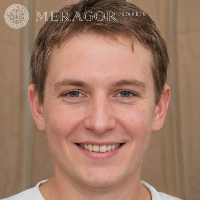 Belle photo du visage du gars sur la photo de profil Visages de jeunes hommes Européens Russes Visages, portraits
