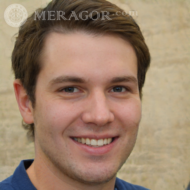 Bela foto do rosto de um cara para um site de anúncios Rostos de rapazes Europeus Russos Pessoa, retratos