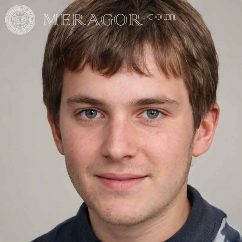 Belle photo du visage un mec pour discuter Visages de jeunes hommes Européens Russes Visages, portraits