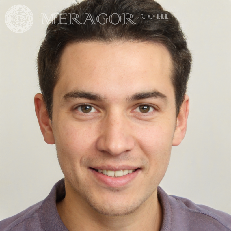 Rosto bonito do cara do Facebook Rostos de rapazes Europeus Russos Pessoa, retratos