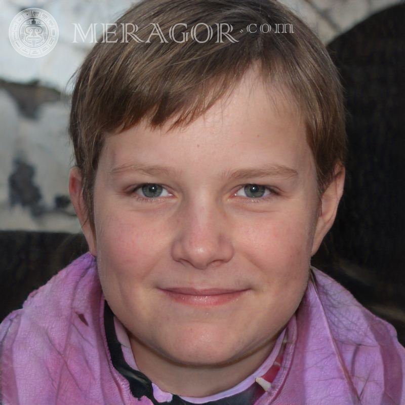 Téléchargez la photo du petit garçon face au grand portrait pour TikTok Visages de garçons Européens Russes Ukrainiens