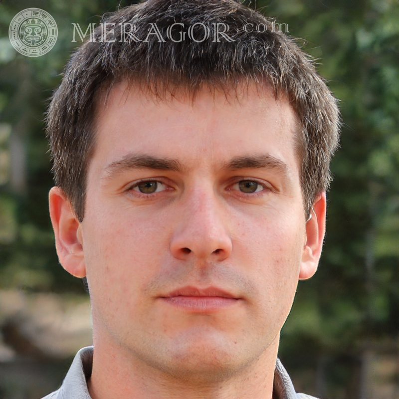 Portrait un mec sur avatar un simple Visages de jeunes hommes Européens Russes Visages, portraits