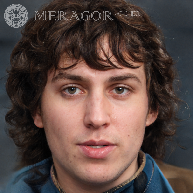 Create an avatar for a guy with long hair Faces of guys Europeans Russians Faces, portraits