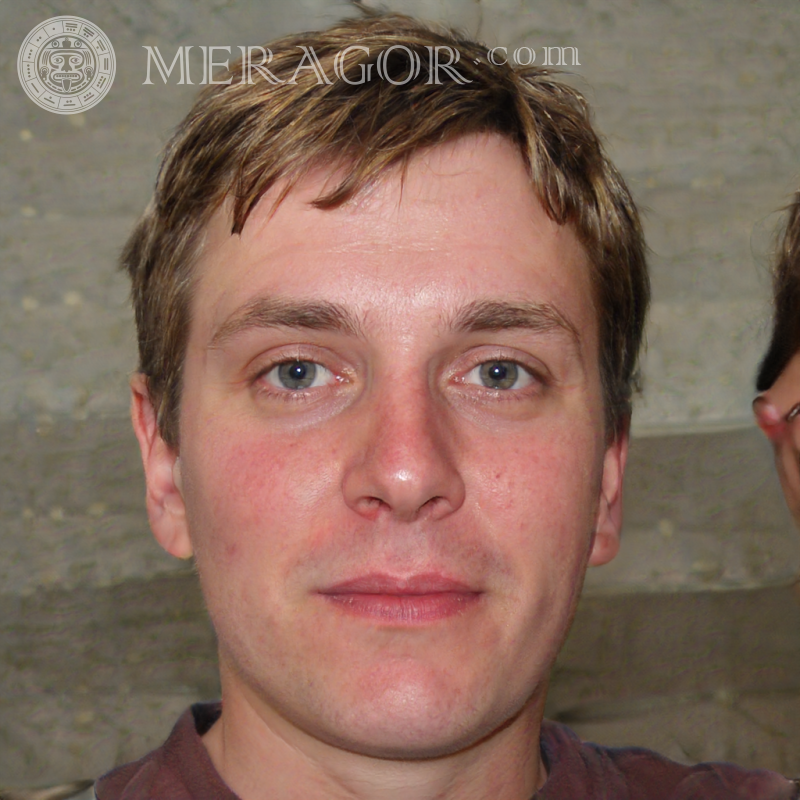 Foto de caras no avatar de cabelos louros Rostos de rapazes Europeus Russos Pessoa, retratos