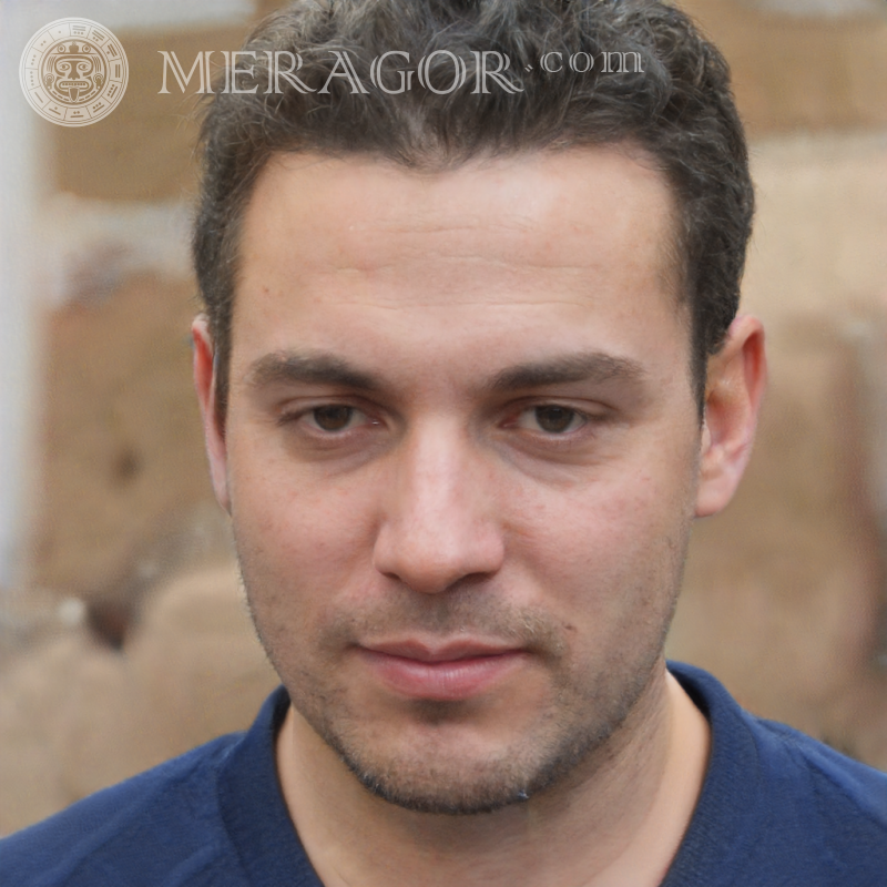Laden Sie das Gesicht des Mannes für den Messenger herunter Gesichter von Jungs Europäer Russen Gesichter, Porträts